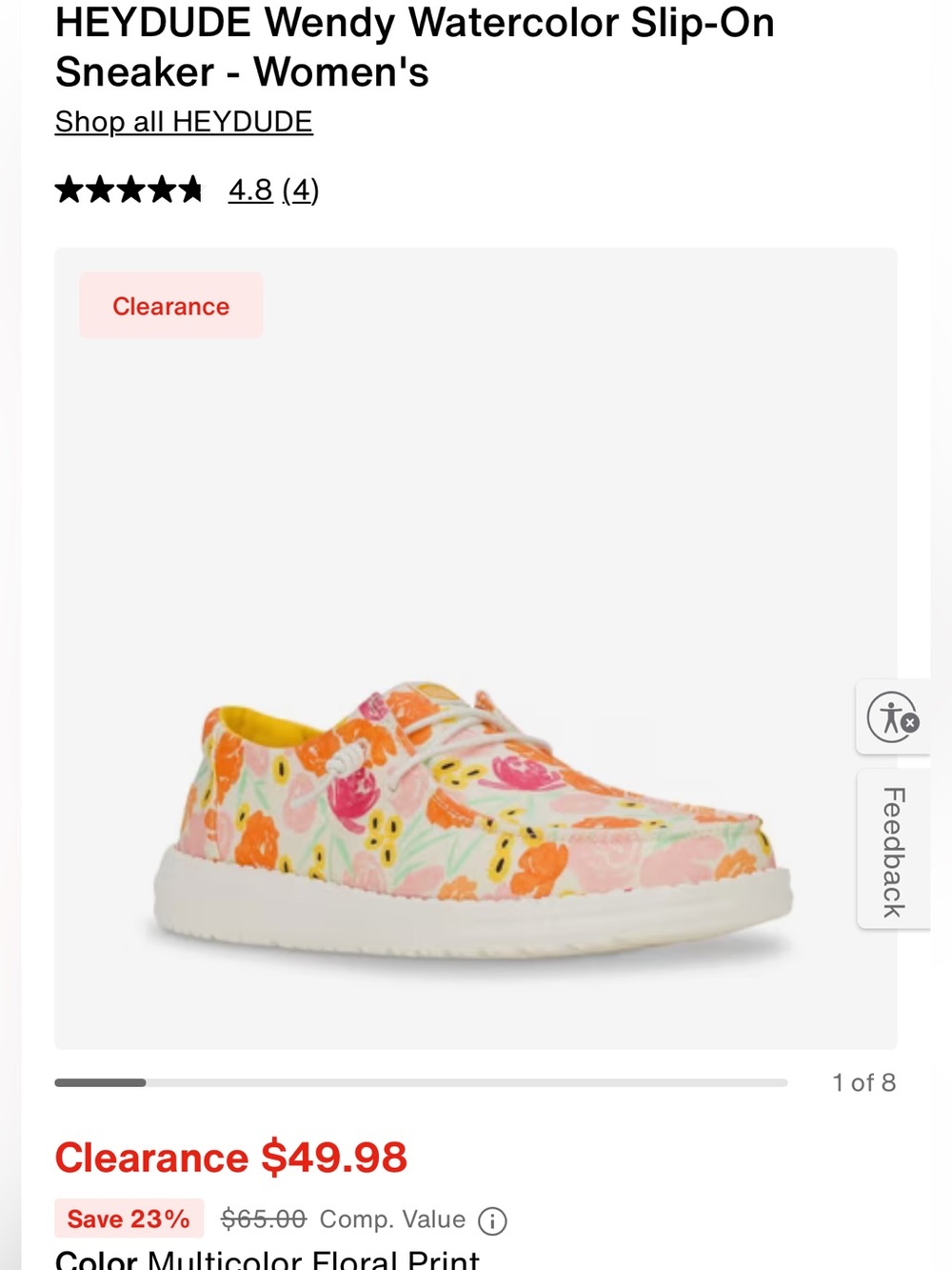 Women’s Hey Dude Floral Shoes 🌺